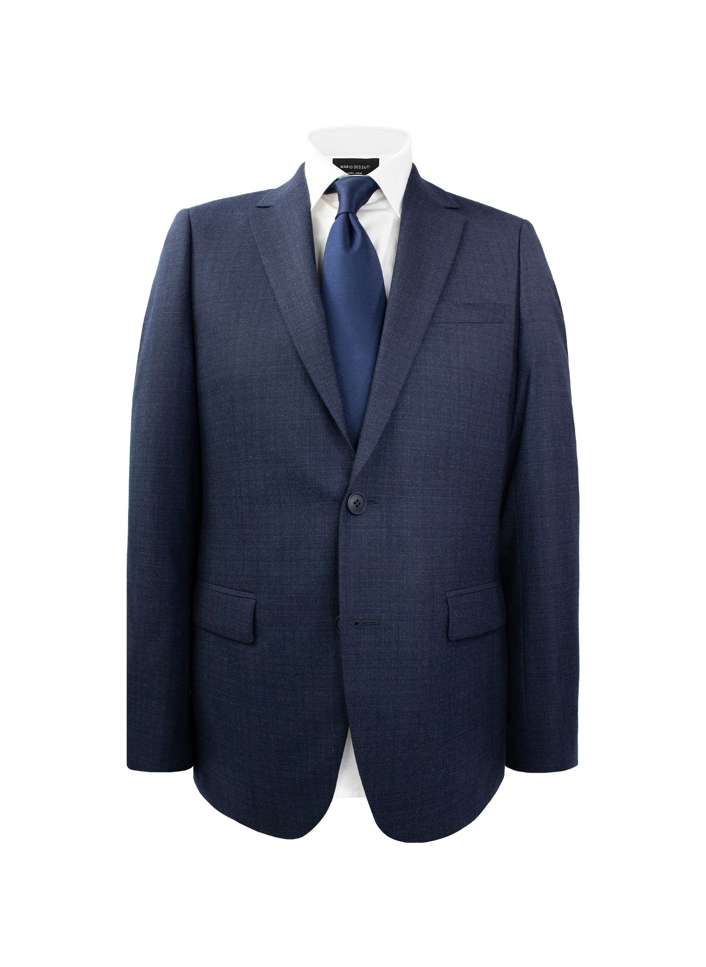 Costume Bleu Marine Fil-à-Fil