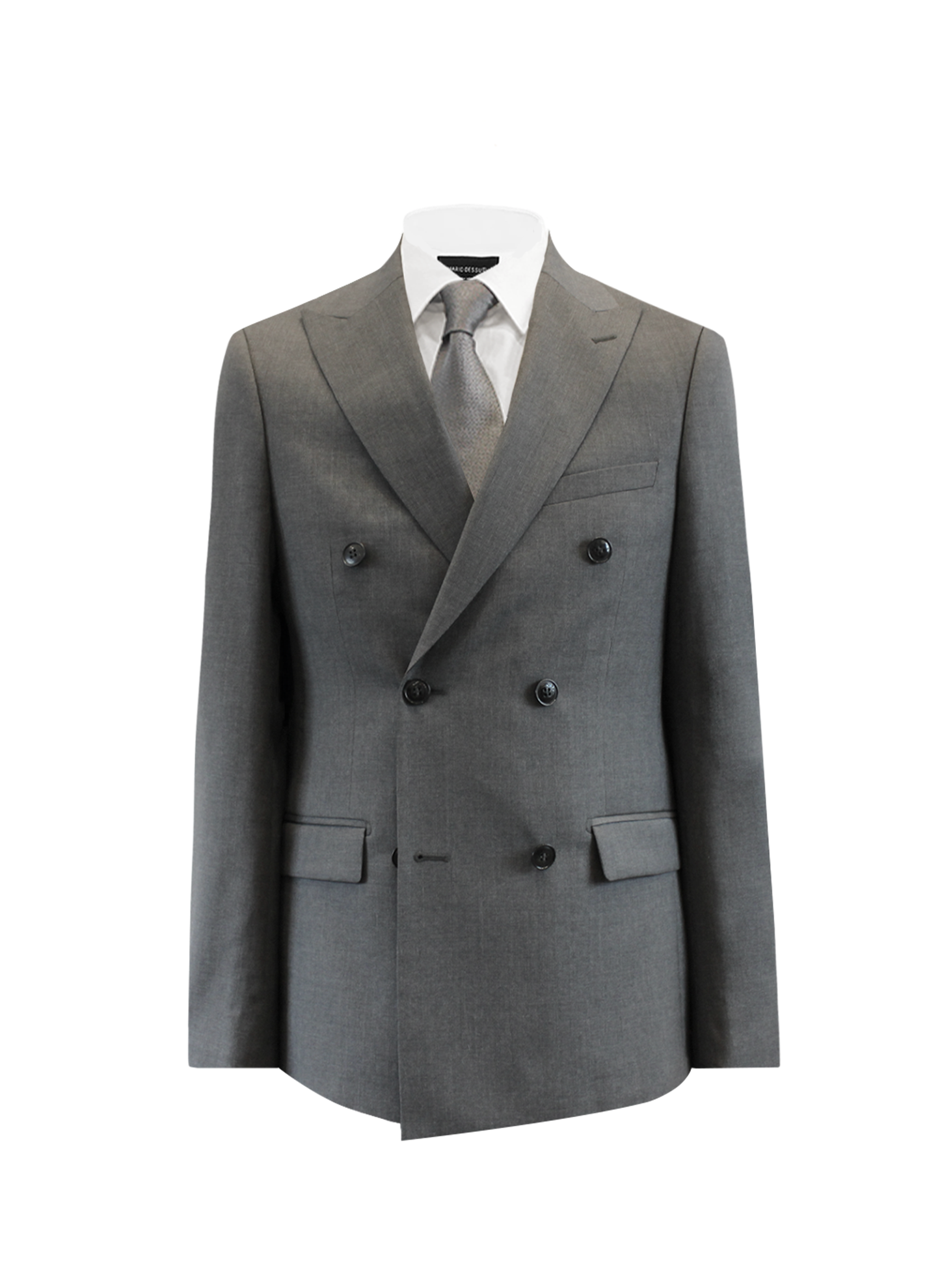 Costume croisé Gris moyen