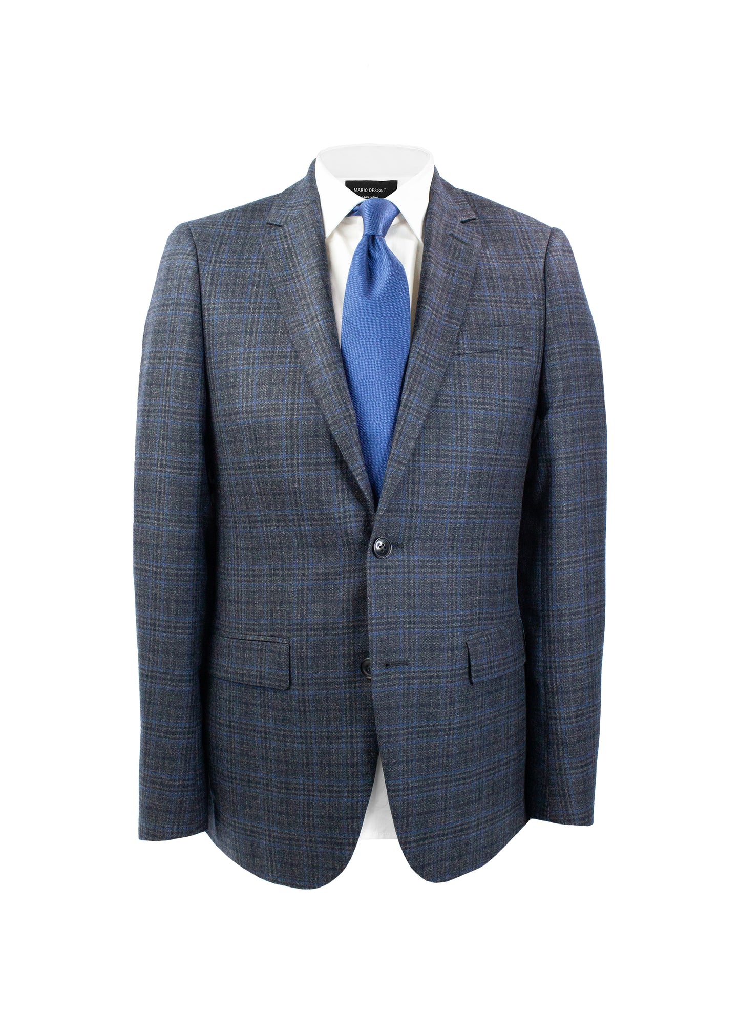 Costume Gris Bleu à Motif Prince de Galles