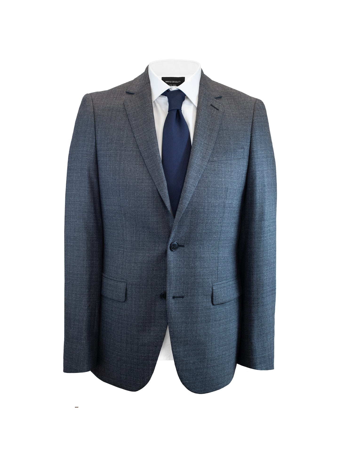 Costume Gris Moyen Fil-à-Fil