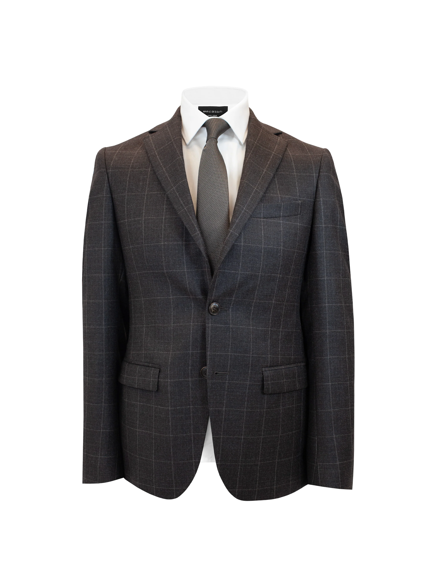 Costume Marron Carreaux Fenêtre