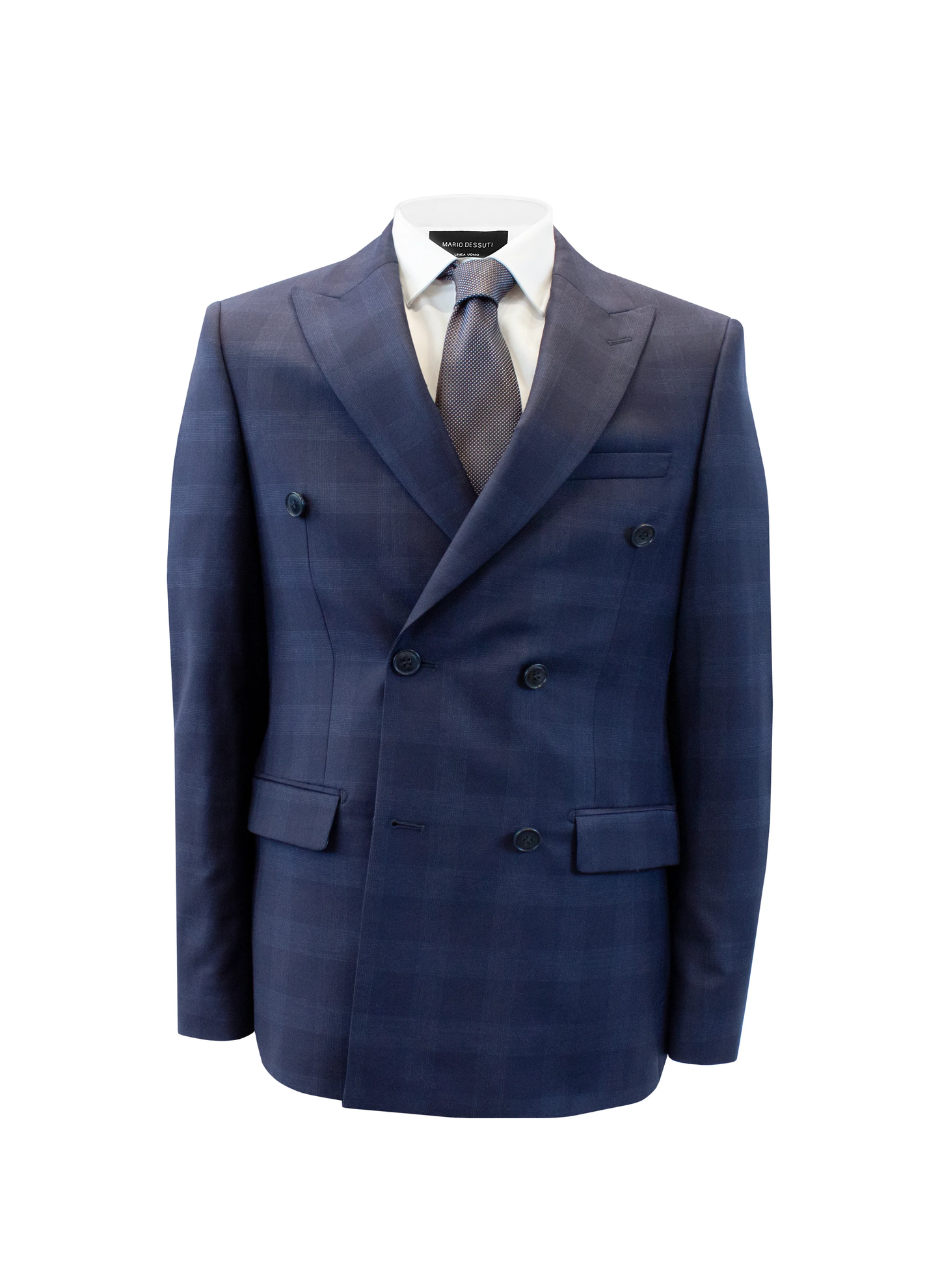 Costume Croisé Marine à Motif Prince de Galles