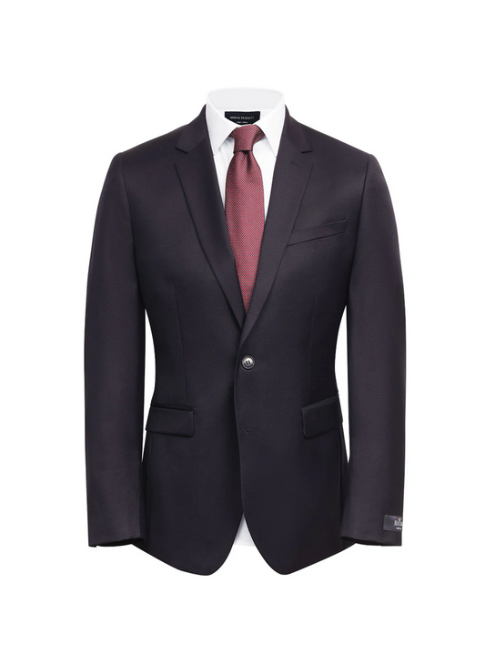 Costume Bleu Marine Ajustée