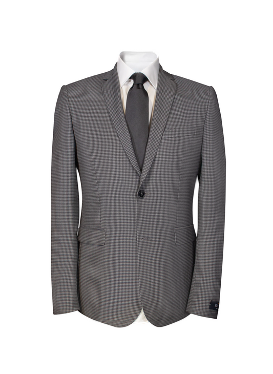 Costume Gris moyen - Motifs pieds de coq