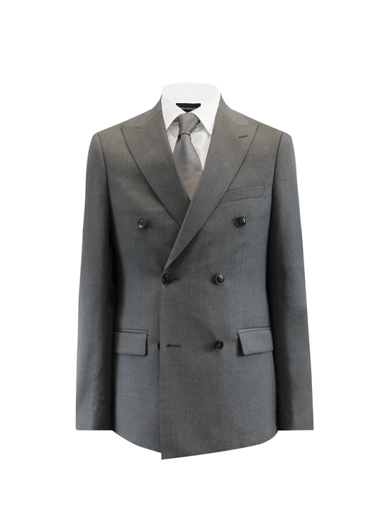 Costume croisé Gris moyen