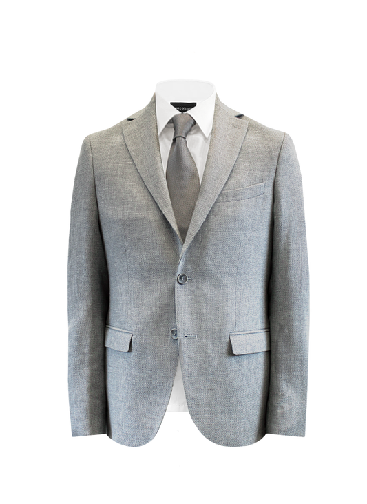 Veste Gris clair (Laine, lin et coton)